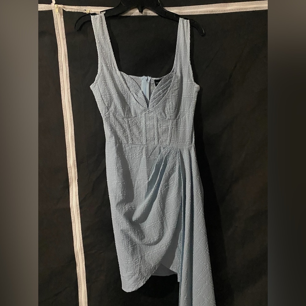 Baby Blue Textured Corset Style